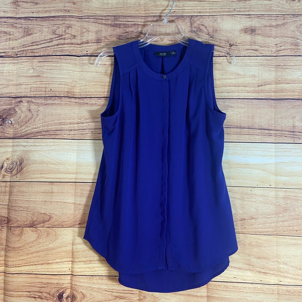 💐🌸 WOMENS DARK PURPLE SLEEVELESS TOP APT 9 ESSENTIALS  SIZE: M